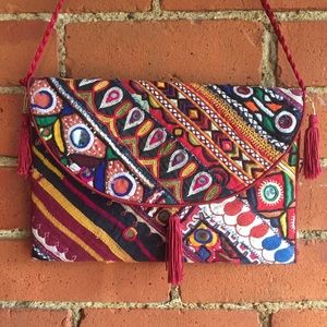 Clutch crossbody convertible bag from India